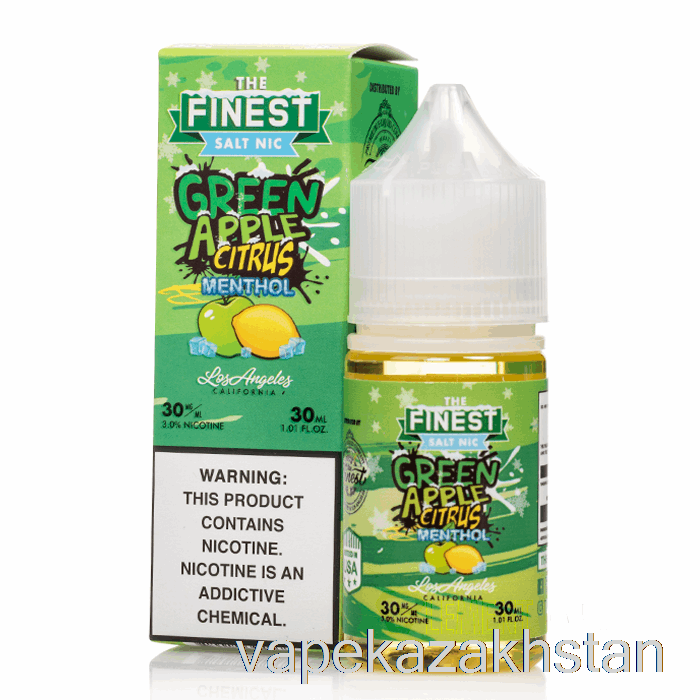 Vape Kazakhstan Green Apple Citrus MENTHOL - The Finest Candy Edition Salt Nic - 30mL 50mg